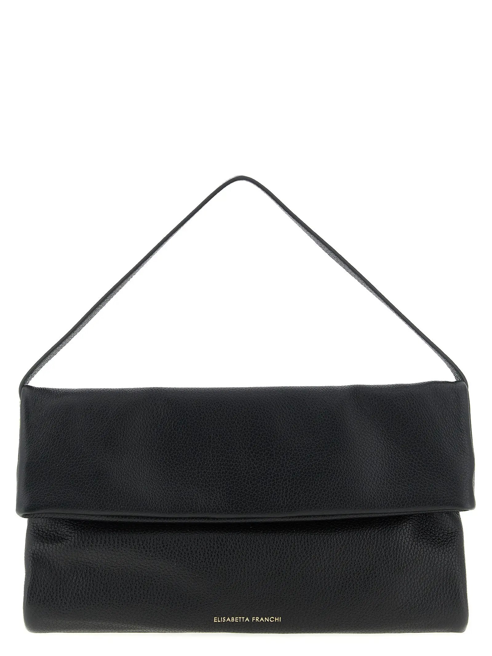 Elisabetta Franchi Black Calfskin Shoulder Bag