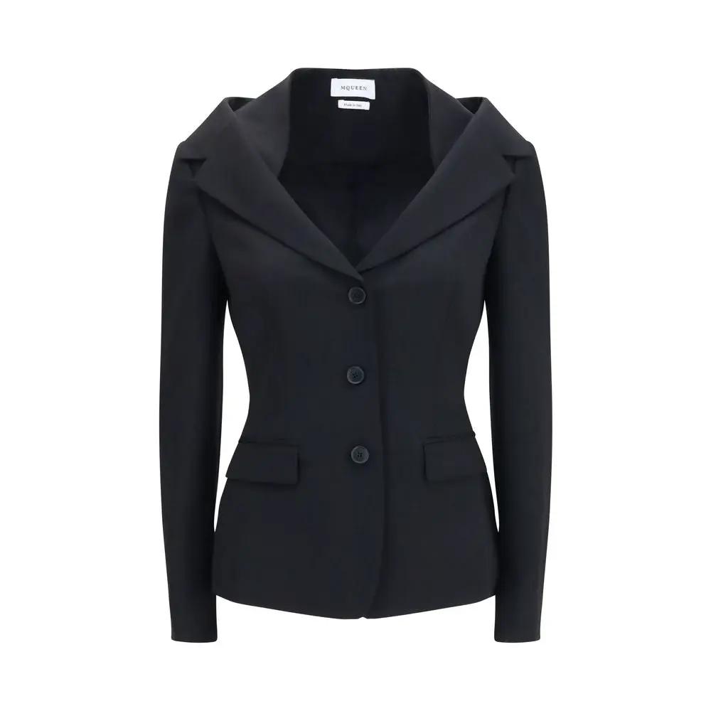 Alexander McQueen Black Wool Oves Aries Full-Length Jacket