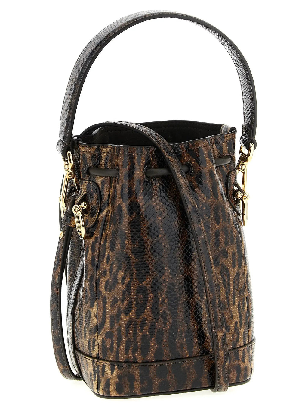 Fendi Brown Velvet Leather Handbag