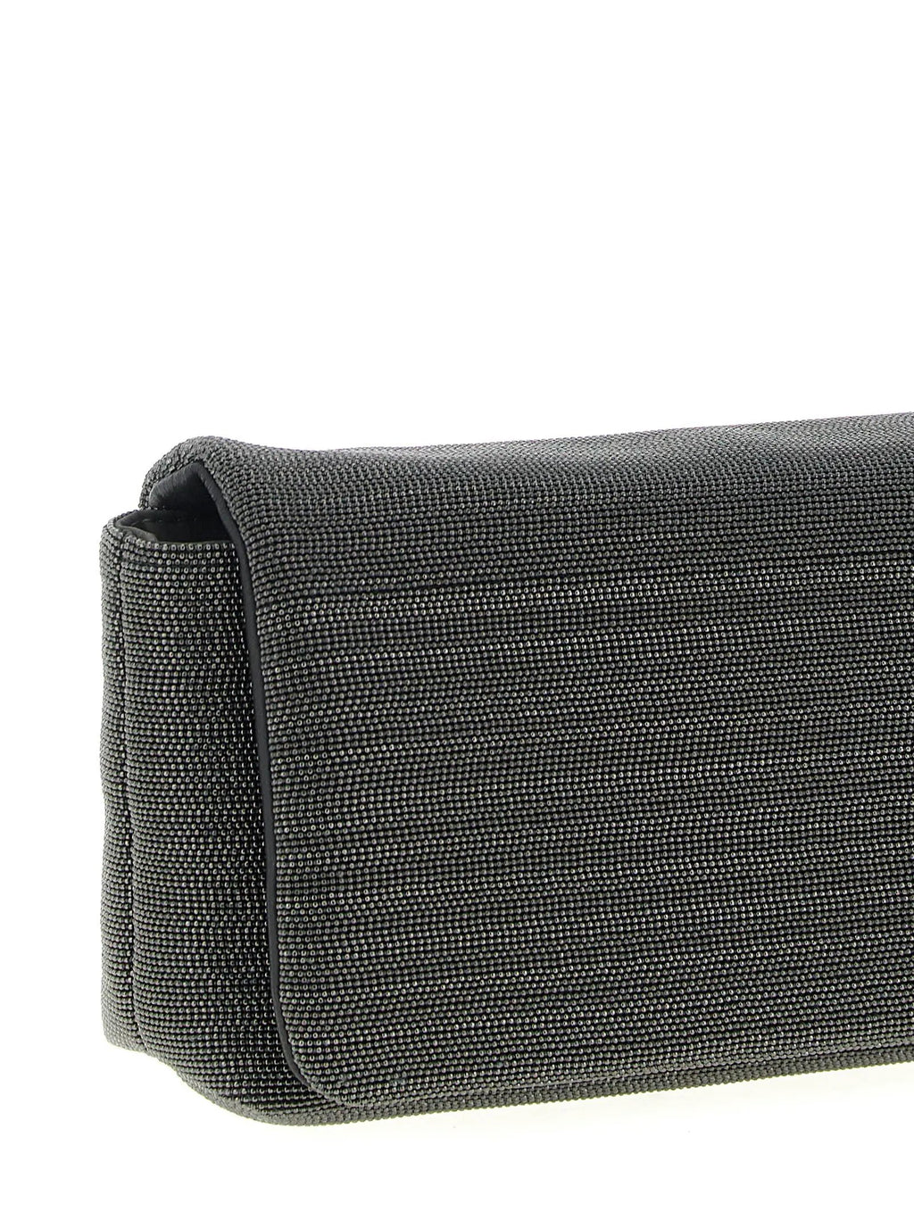 Brunello Cucinelli Black Leather Clutch Bag