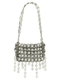 Paco Rabanne Silver Brass Shoulder Bag
