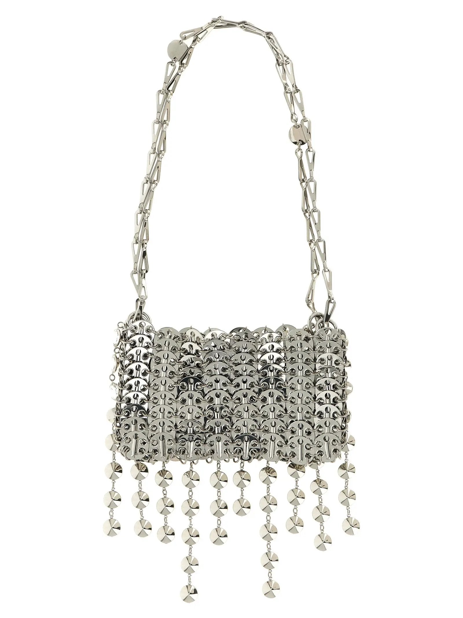 Paco Rabanne Silver Brass Shoulder Bag