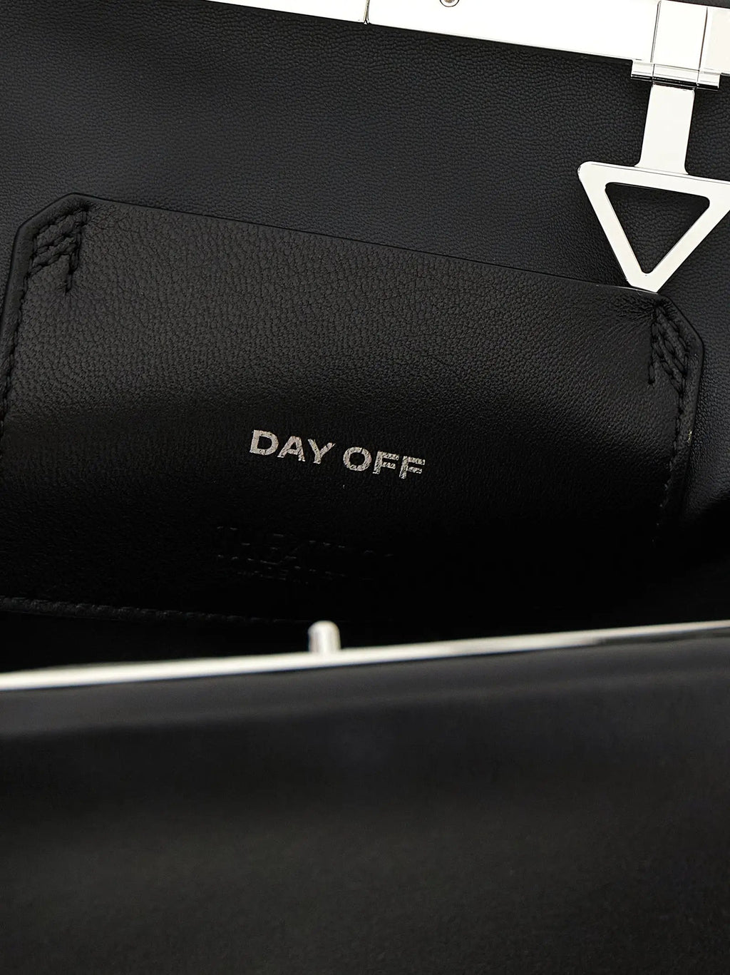 The Attico Black Leather Shoulder Bag