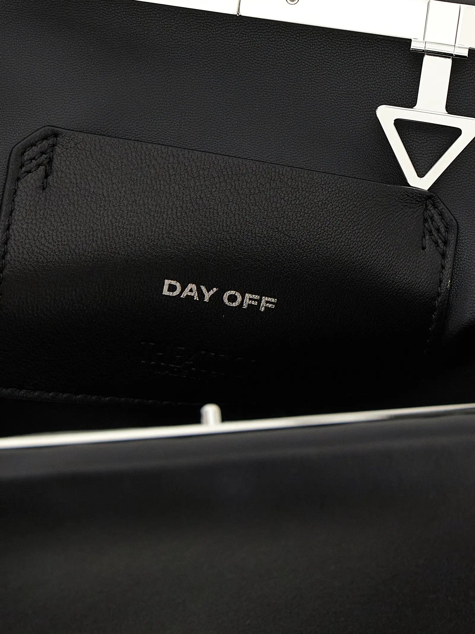 The Attico Black Leather Shoulder Bag