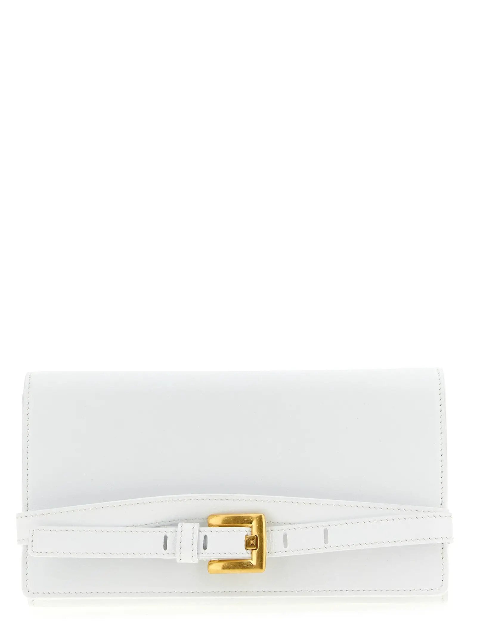 Balmain White Calfskin Cardholder