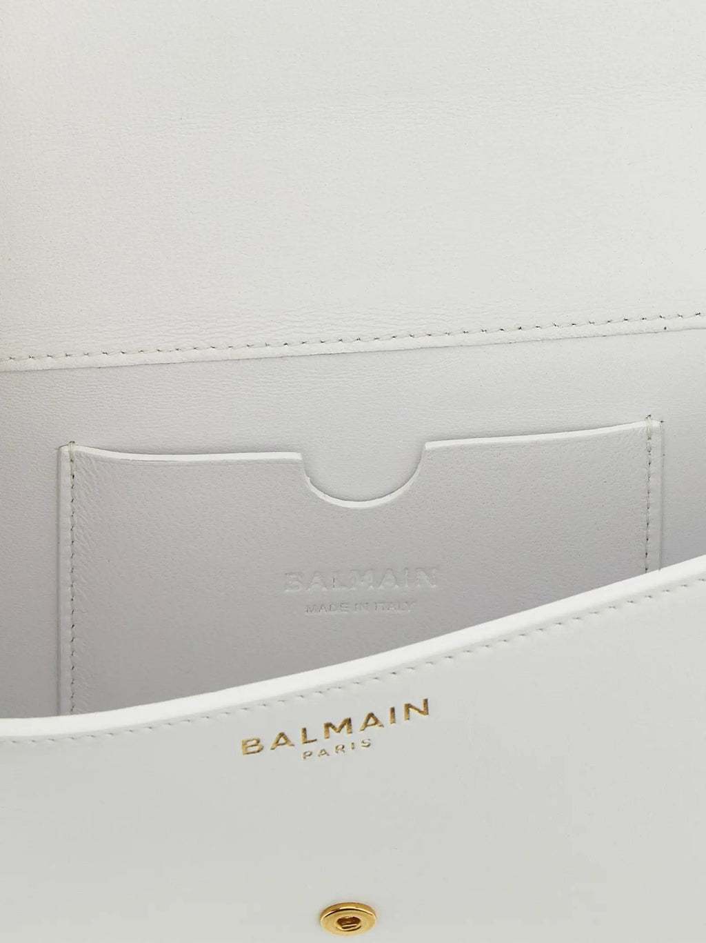 Balmain White Calfskin Cardholder