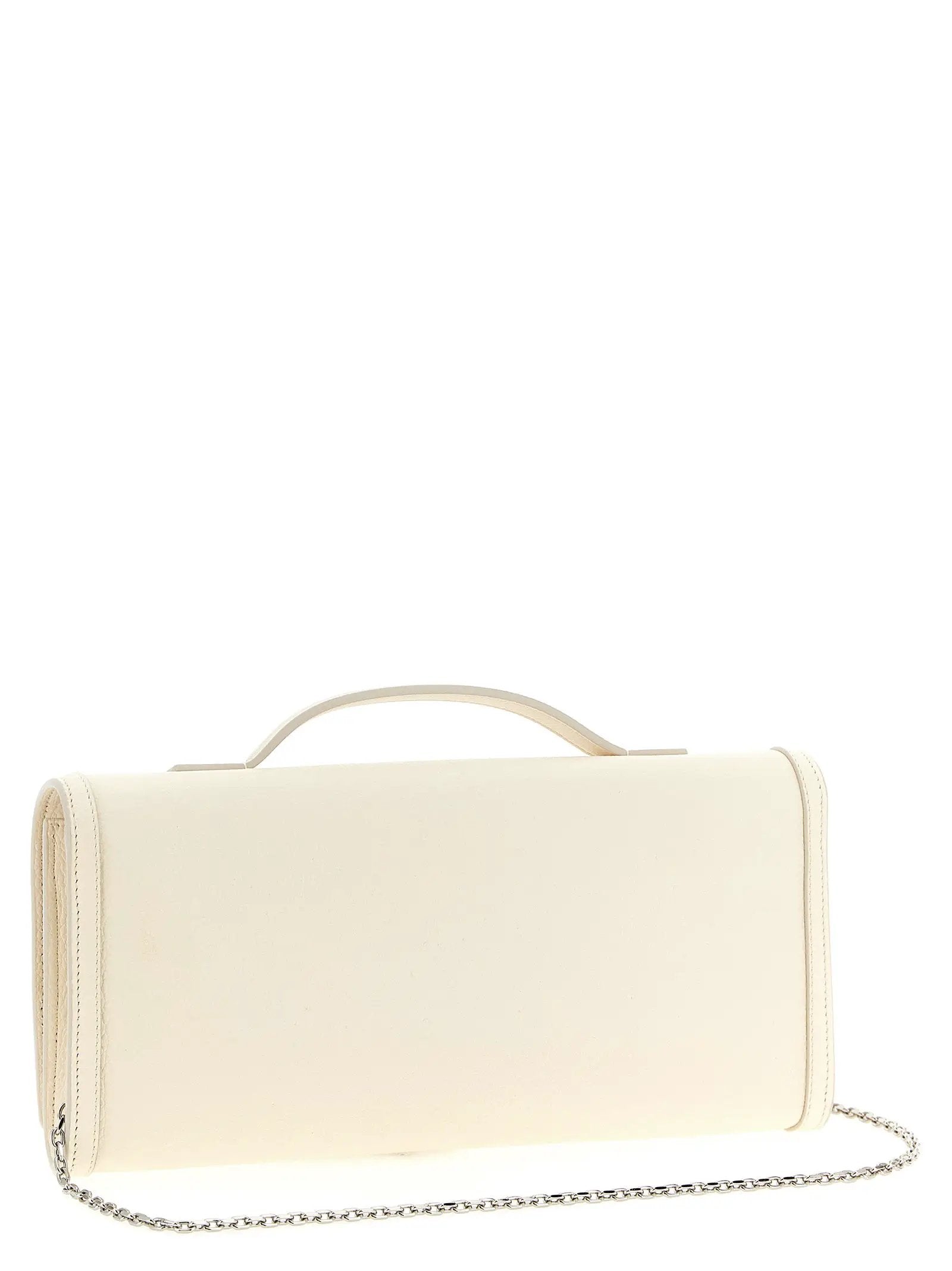Roger Vivier White Calfskin Clutch Bag