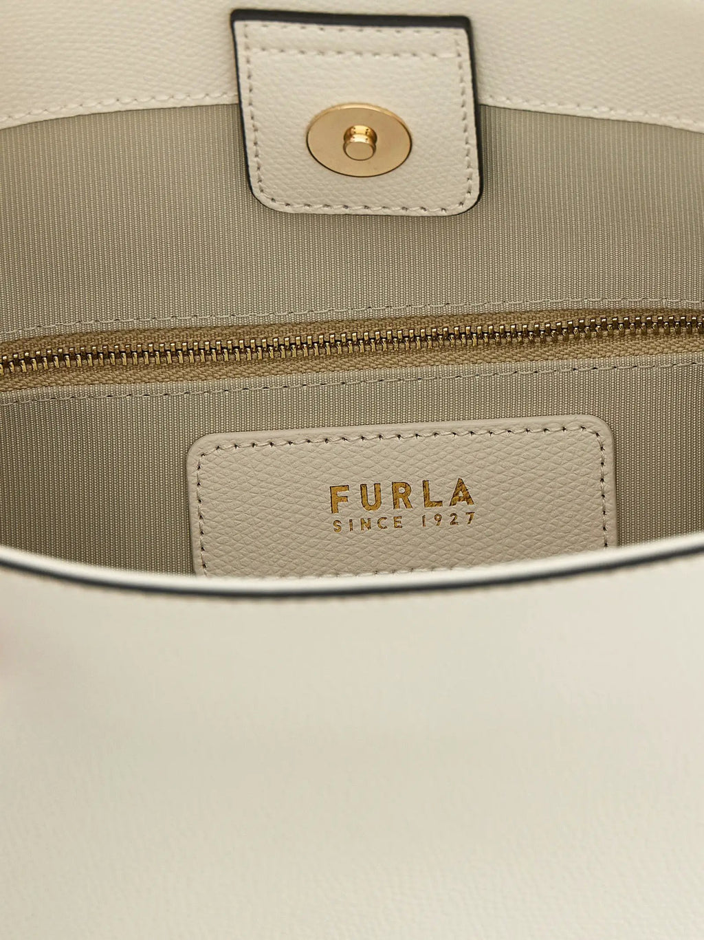 Furla White Calfskin Shoulder Bag
