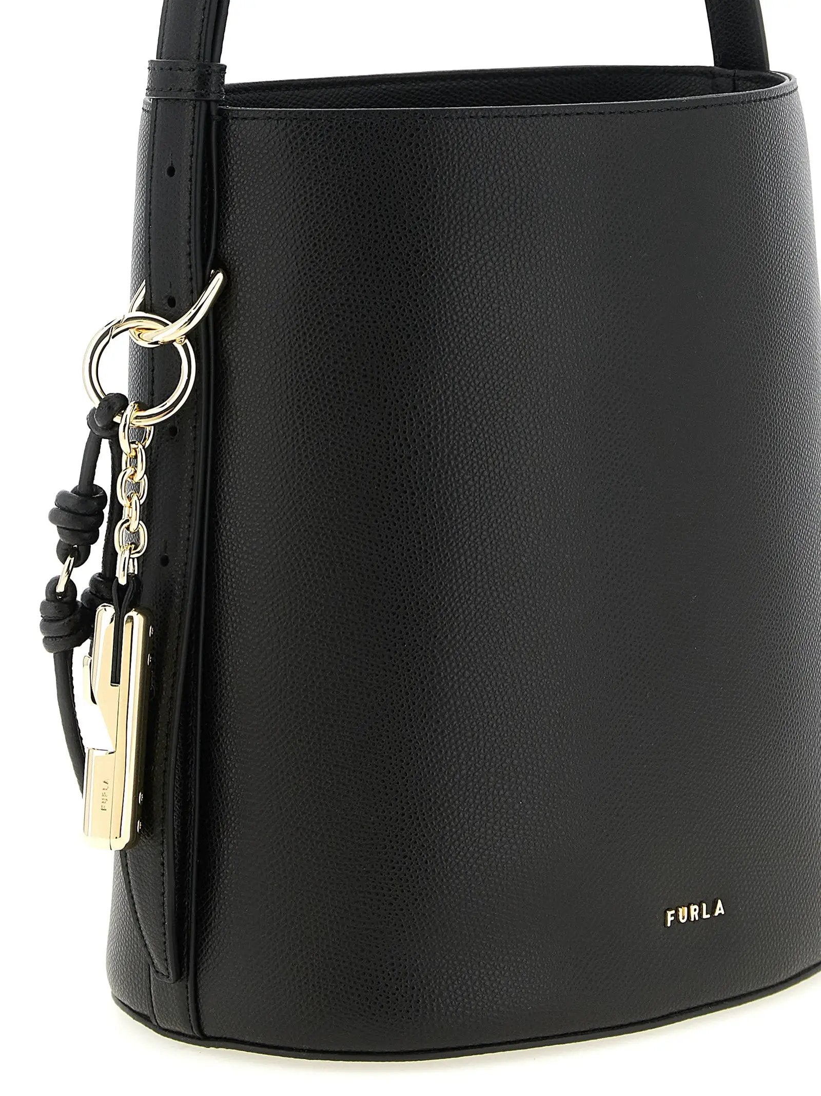Furla Black Calfskin Shoulder Bag
