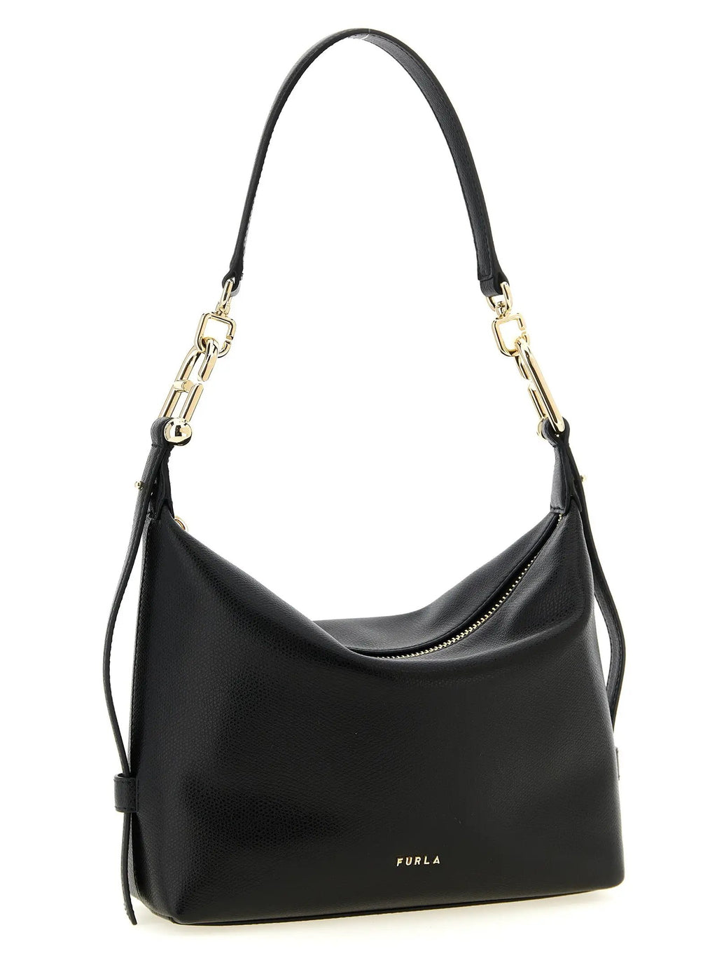 Furla Black Calfskin Shoulder Bag