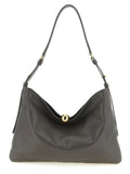 Furla Gray Calfskin Shoulder Bag