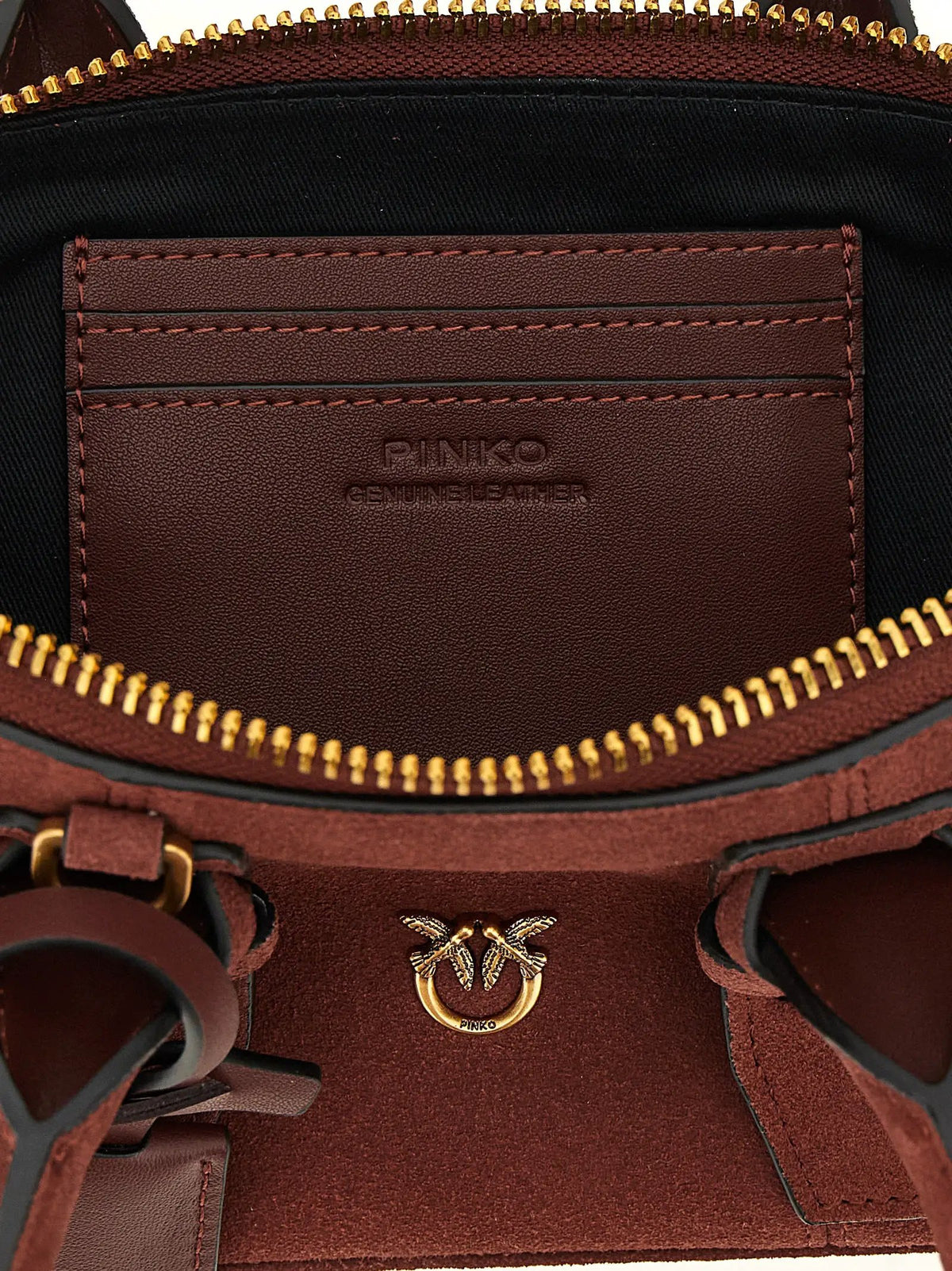 PINKO PINKO Bordeaux Cowhide Shoulder Bag