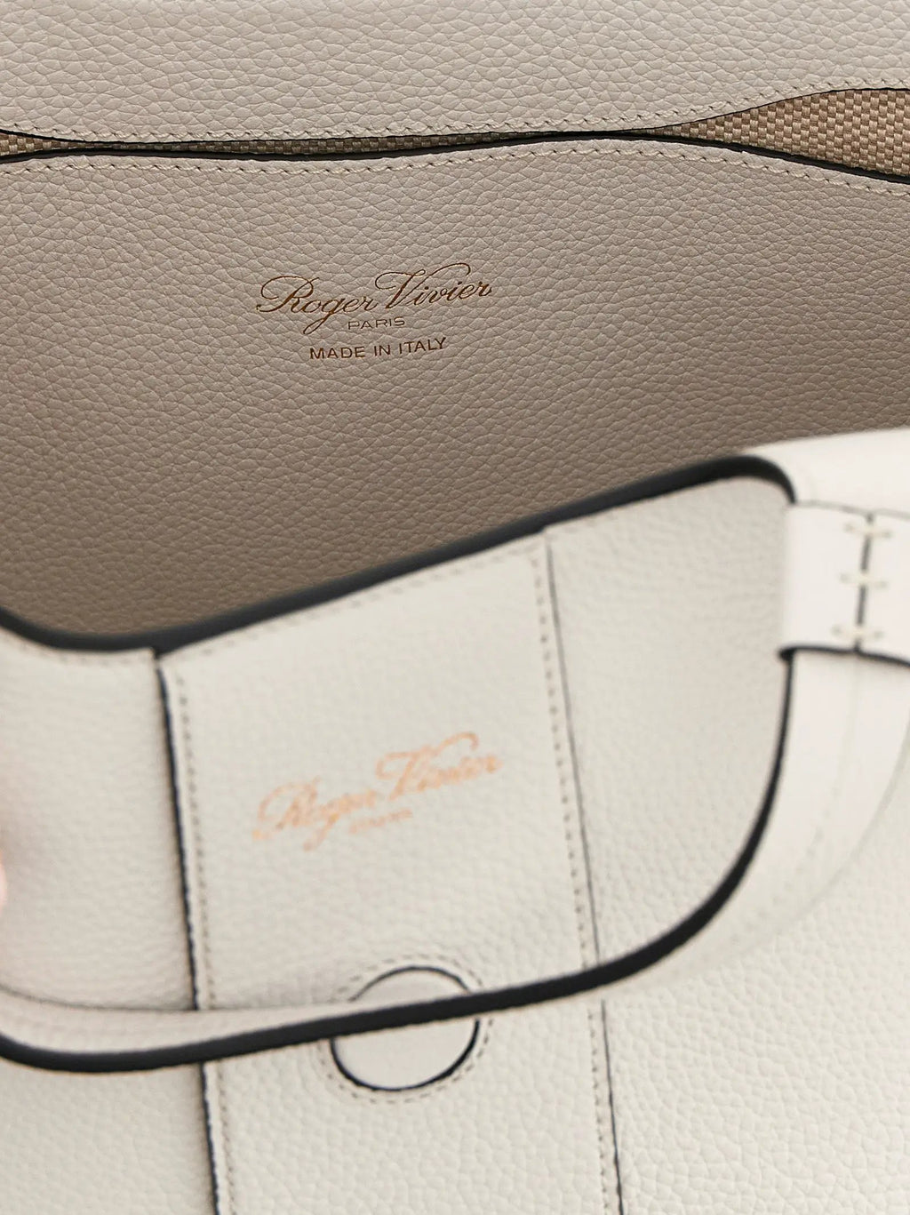 Roger Vivier Gray Calfskin Tote Bag