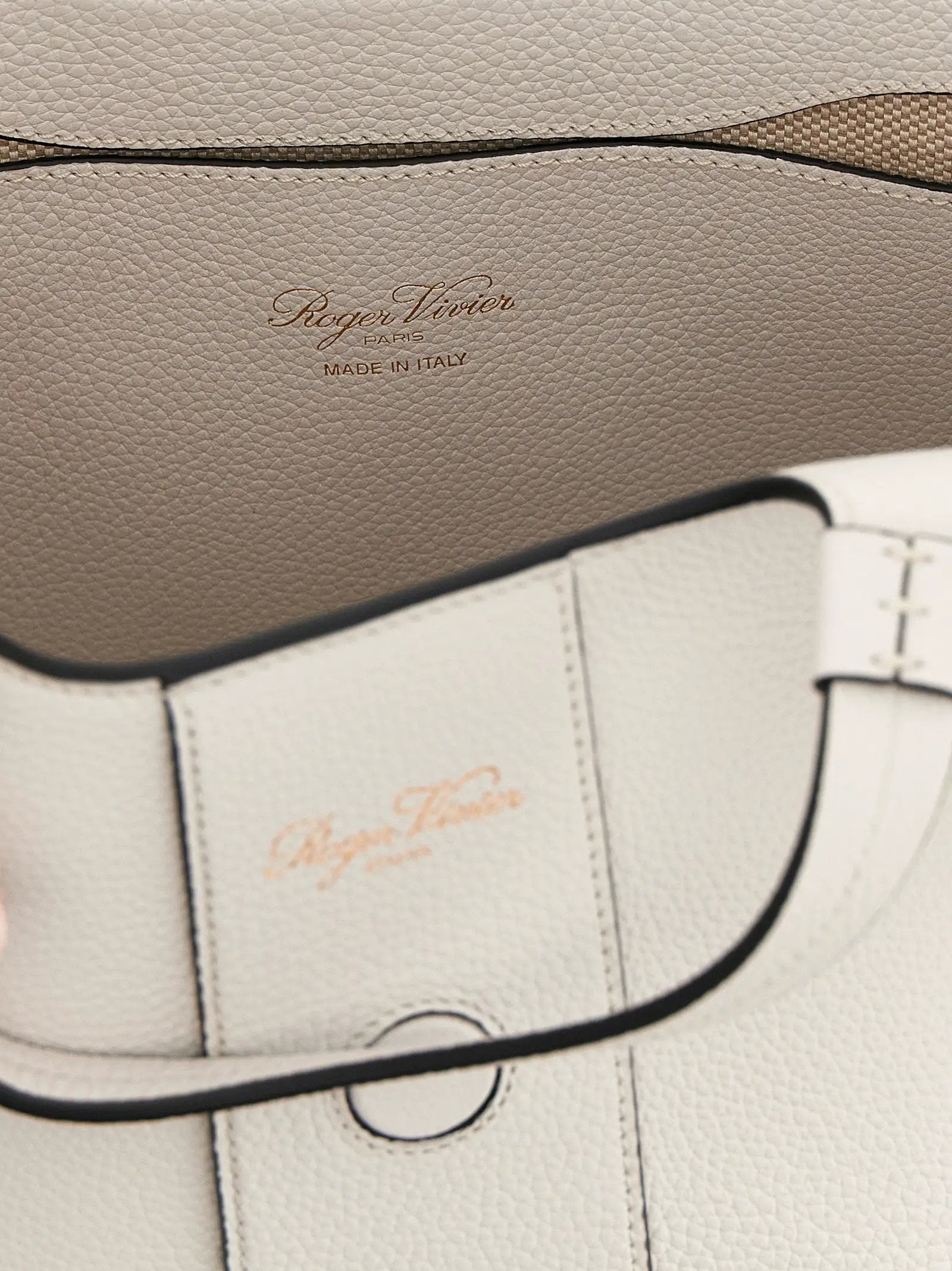 Roger Vivier Gray Calfskin Tote Bag