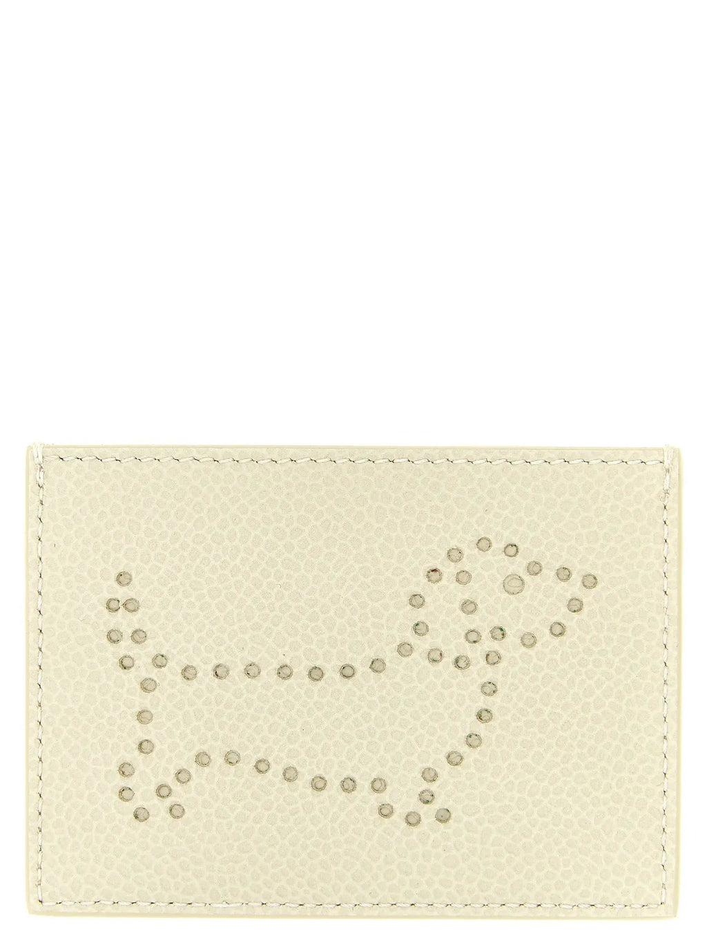 Thom Browne Beige Calfskin Cardholder
