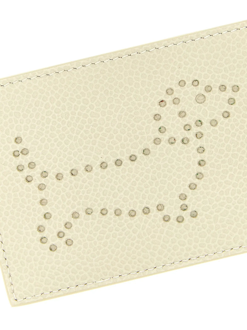 Thom Browne Beige Calfskin Cardholder