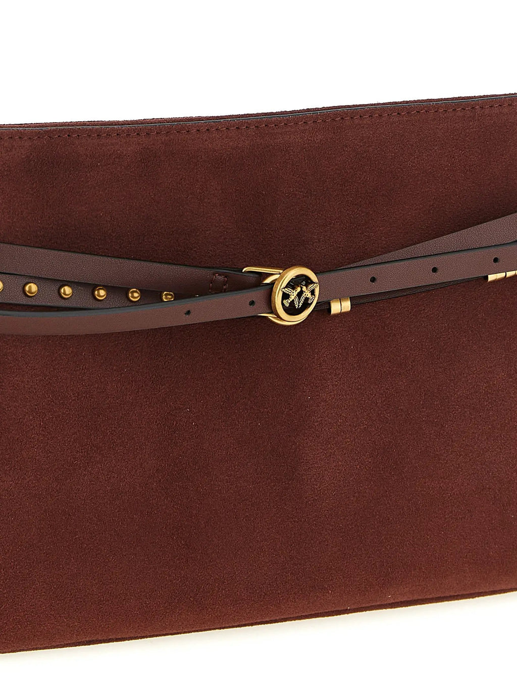 PINKO Bordeaux Cowhide Shoulder Bag