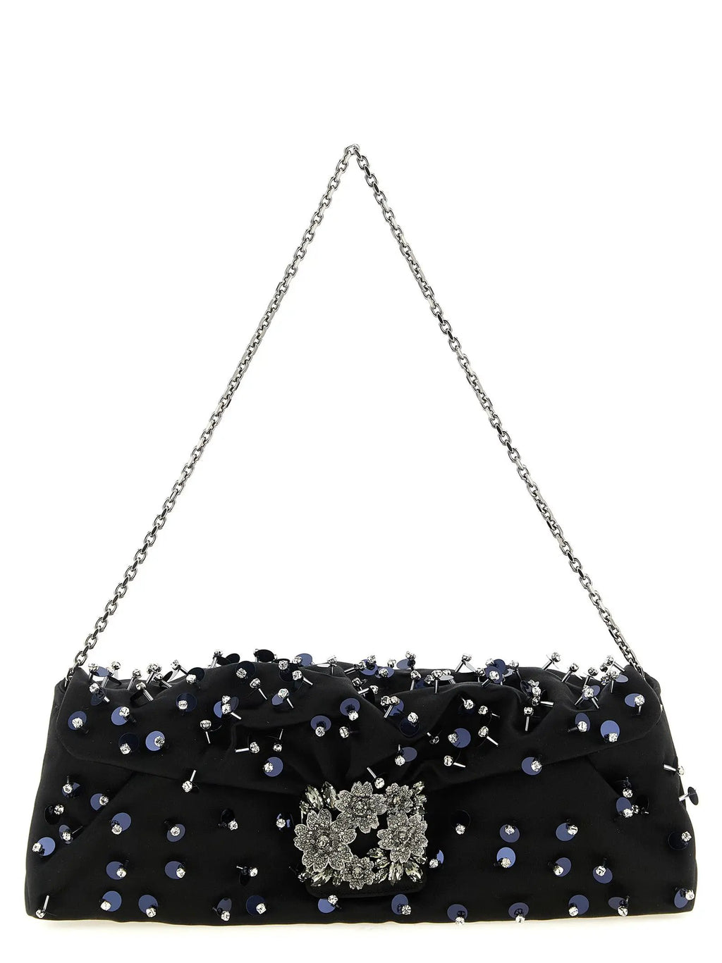 Roger Vivier Black Viscose Clutch Bag