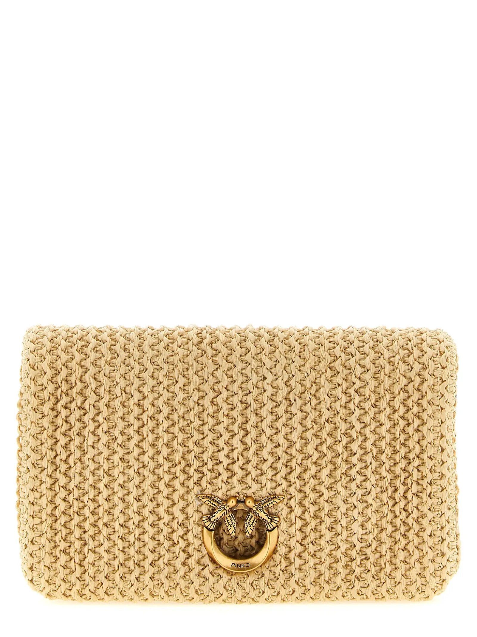 PINKO Beige Polypropylene Clutch Bag