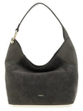Furla Gray Calfskin Shoulder Bag