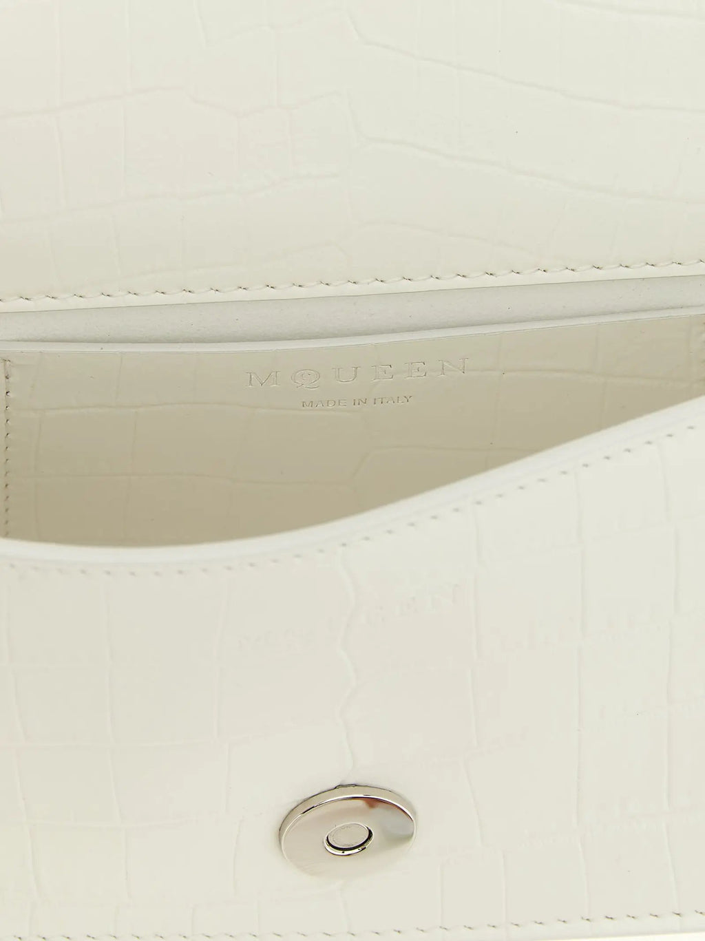 Alexander McQueen White Calfskin Shoulder Bag