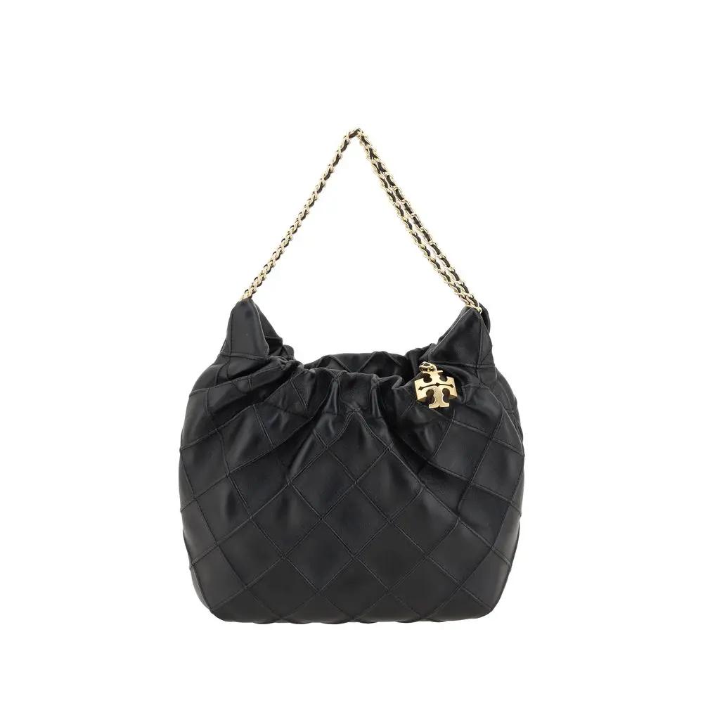 Sac à main Bos Taurus en cuir de veau noir de Tory Burch