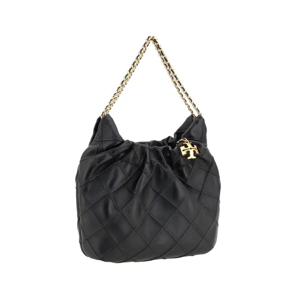 Sac à main Bos Taurus en cuir de veau noir de Tory Burch
