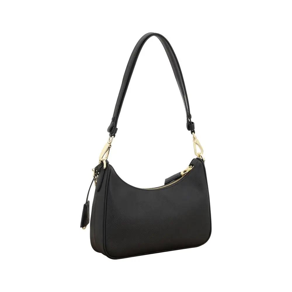 Sac bandoulière Prada Bos Taurus en cuir de veau noir