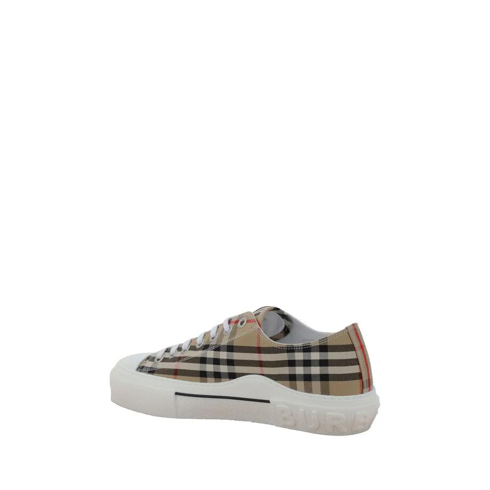 Baskets basses Burberry en coton marron