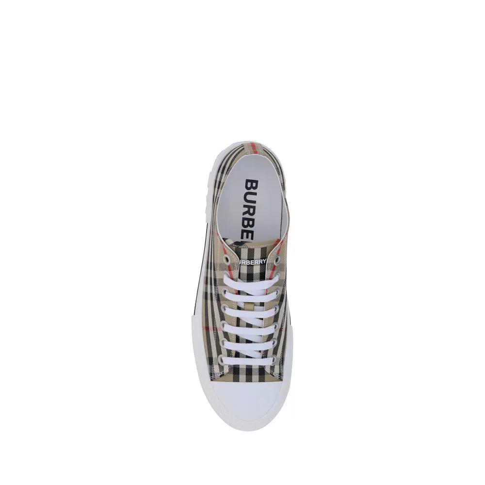 Baskets basses Burberry en coton marron