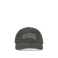 Casquette Ganni bicolore en coton (casquette de baseball)