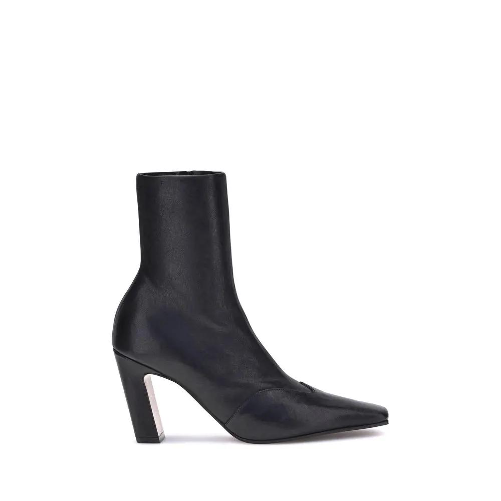 Bottines Khaite Bos Taurus en cuir de veau noir
