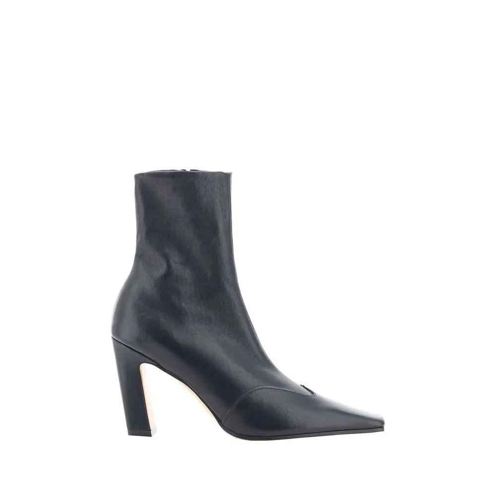 Bottines Khaite Bos Taurus en cuir de veau noir