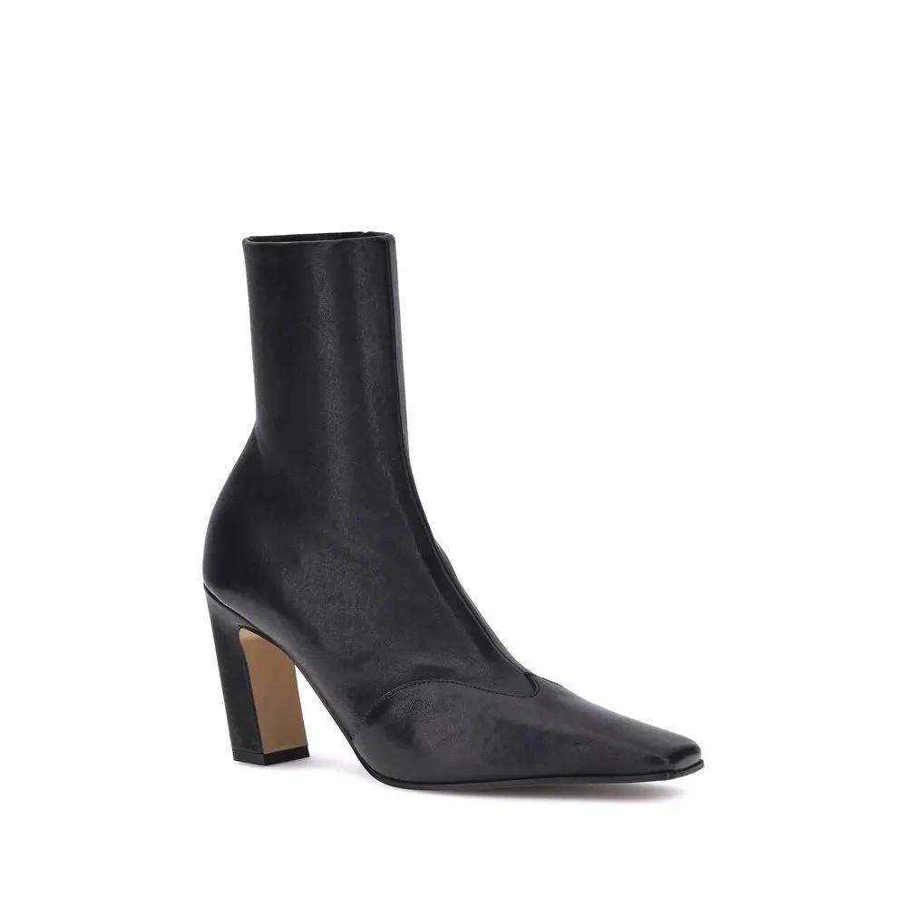 Bottines Khaite Bos Taurus en cuir de veau noir