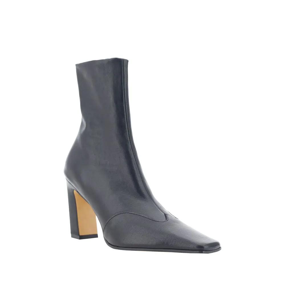 Bottines Khaite Bos Taurus en cuir de veau noir