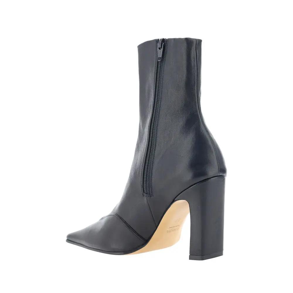 Bottines Khaite Bos Taurus en cuir de veau noir