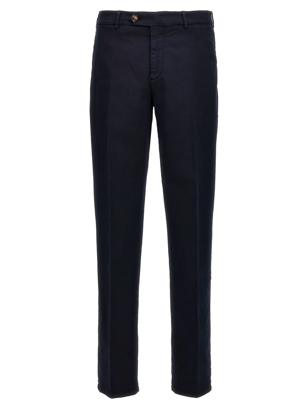 Pantalon décontracté en coton bleu Brunello Cucinelli