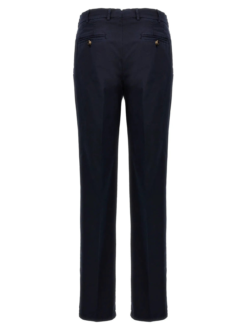 Pantalon décontracté en coton bleu Brunello Cucinelli