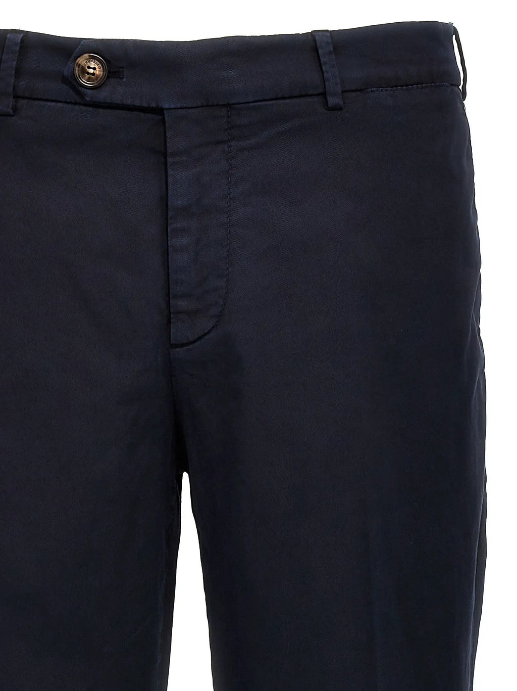 Pantalon décontracté en coton bleu Brunello Cucinelli