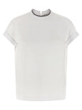 T-shirt en coton blanc Brunello Cucinelli
