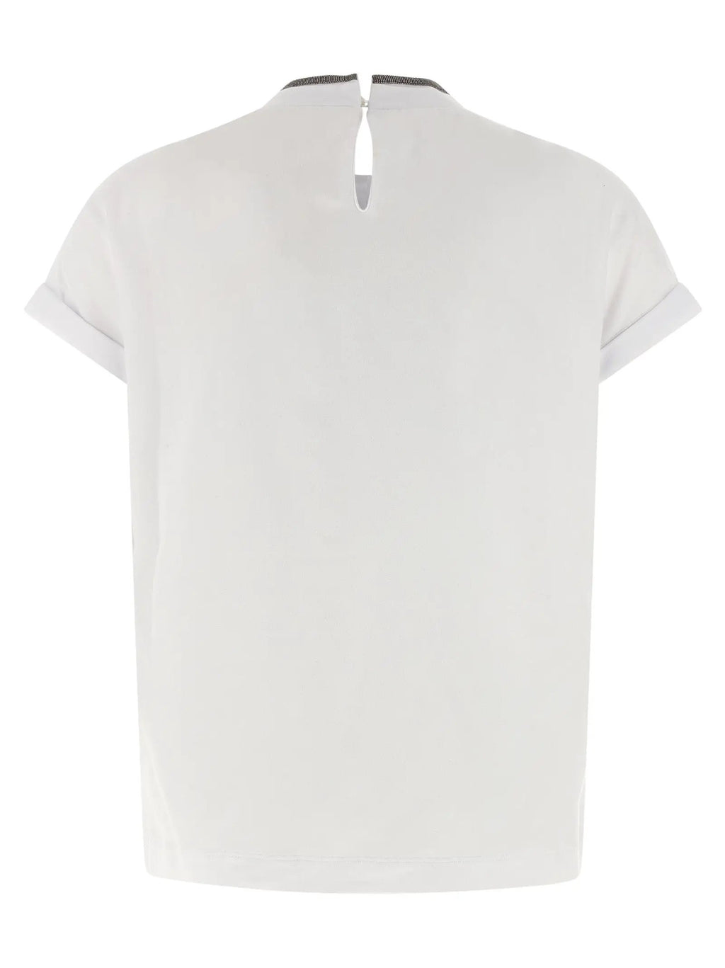 T-shirt en coton blanc Brunello Cucinelli