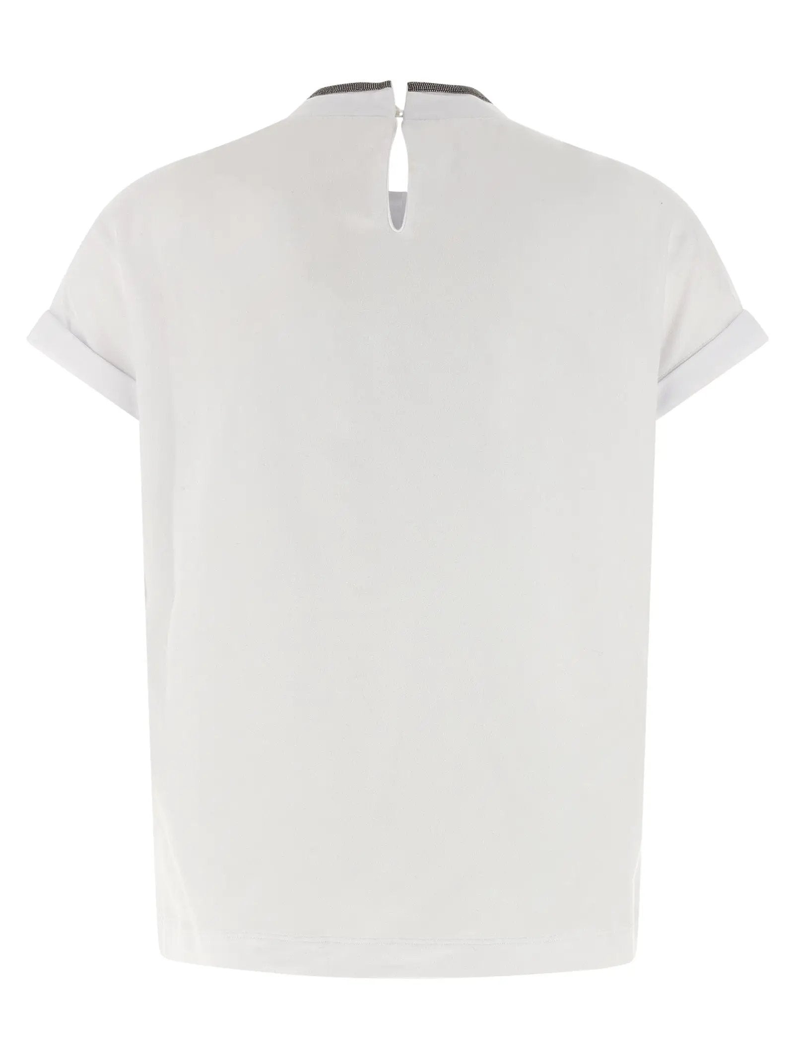 T-shirt en coton blanc Brunello Cucinelli