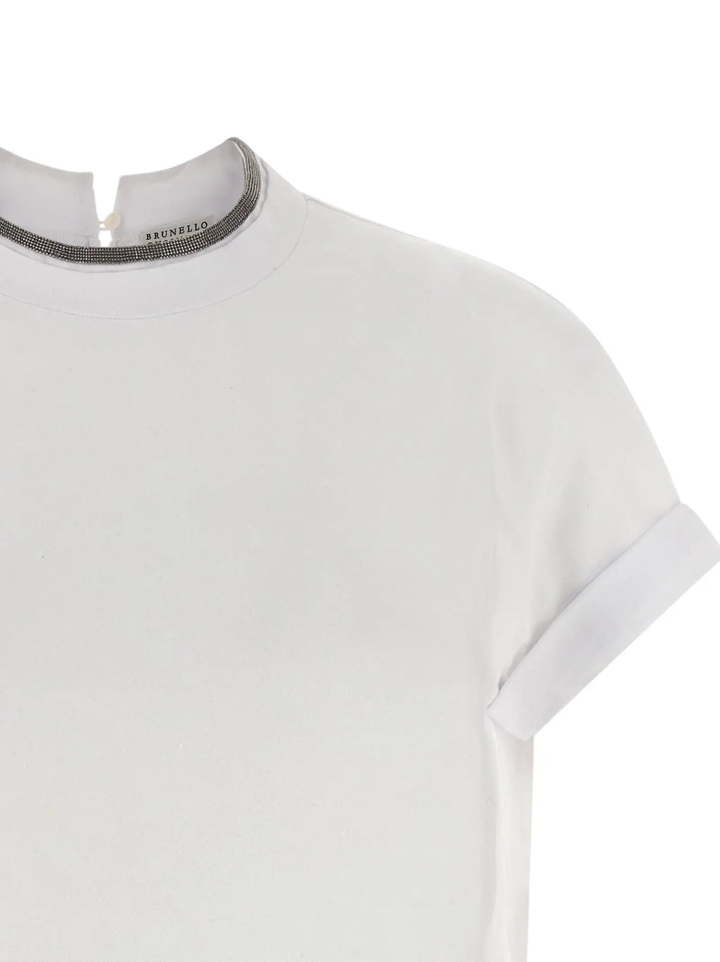 T-shirt en coton blanc Brunello Cucinelli