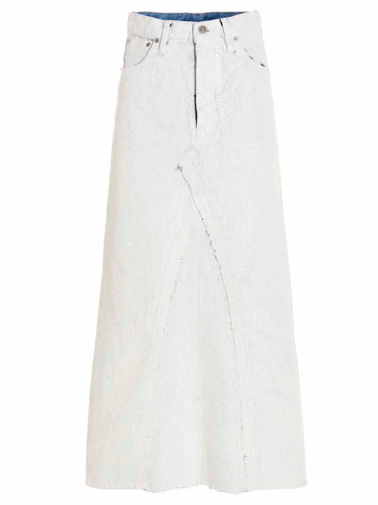 Maison Margiela White Cotton Mini Skirt
