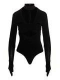 Ambush Black Viscose Bodysuit