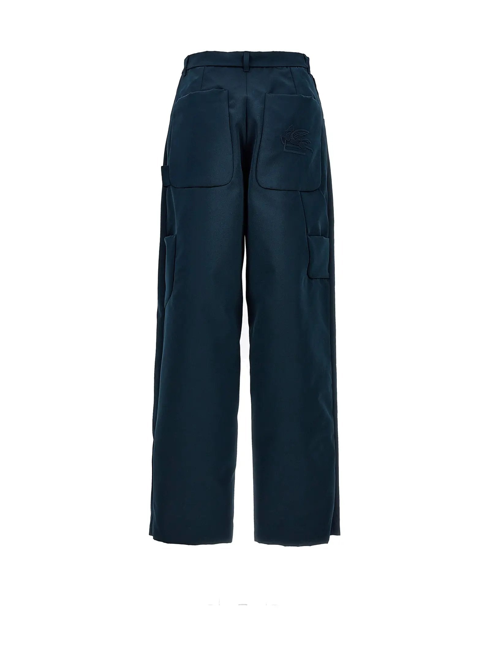 Etro Blue Polyester Cargo Pants