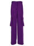 Versace Purple Viscose Cargo Pants