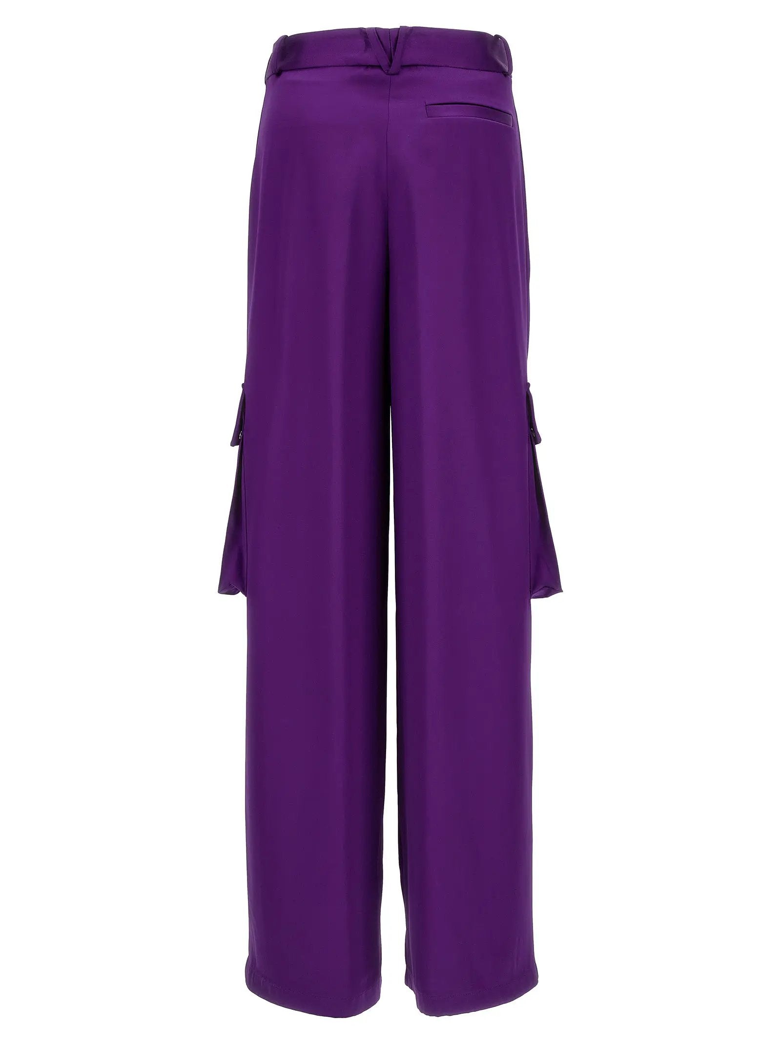 Versace Purple Viscose Cargo Pants