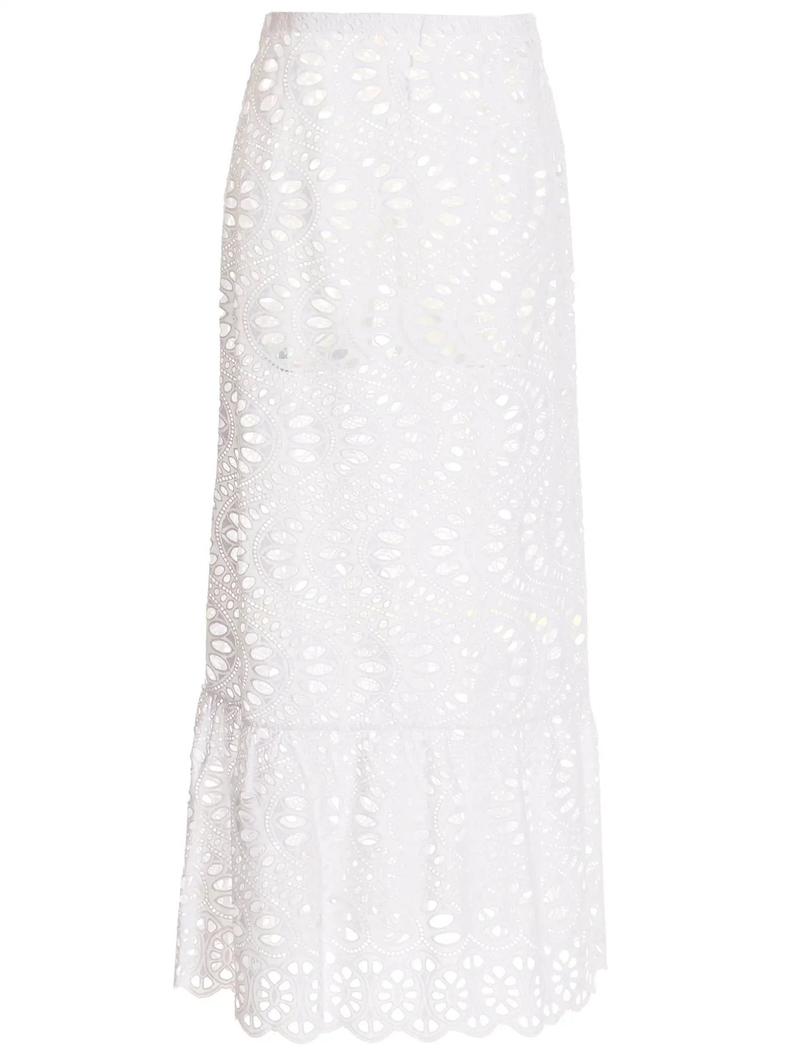 Giambattista Valli Giambattista Valli White Cotton Mini Skirt