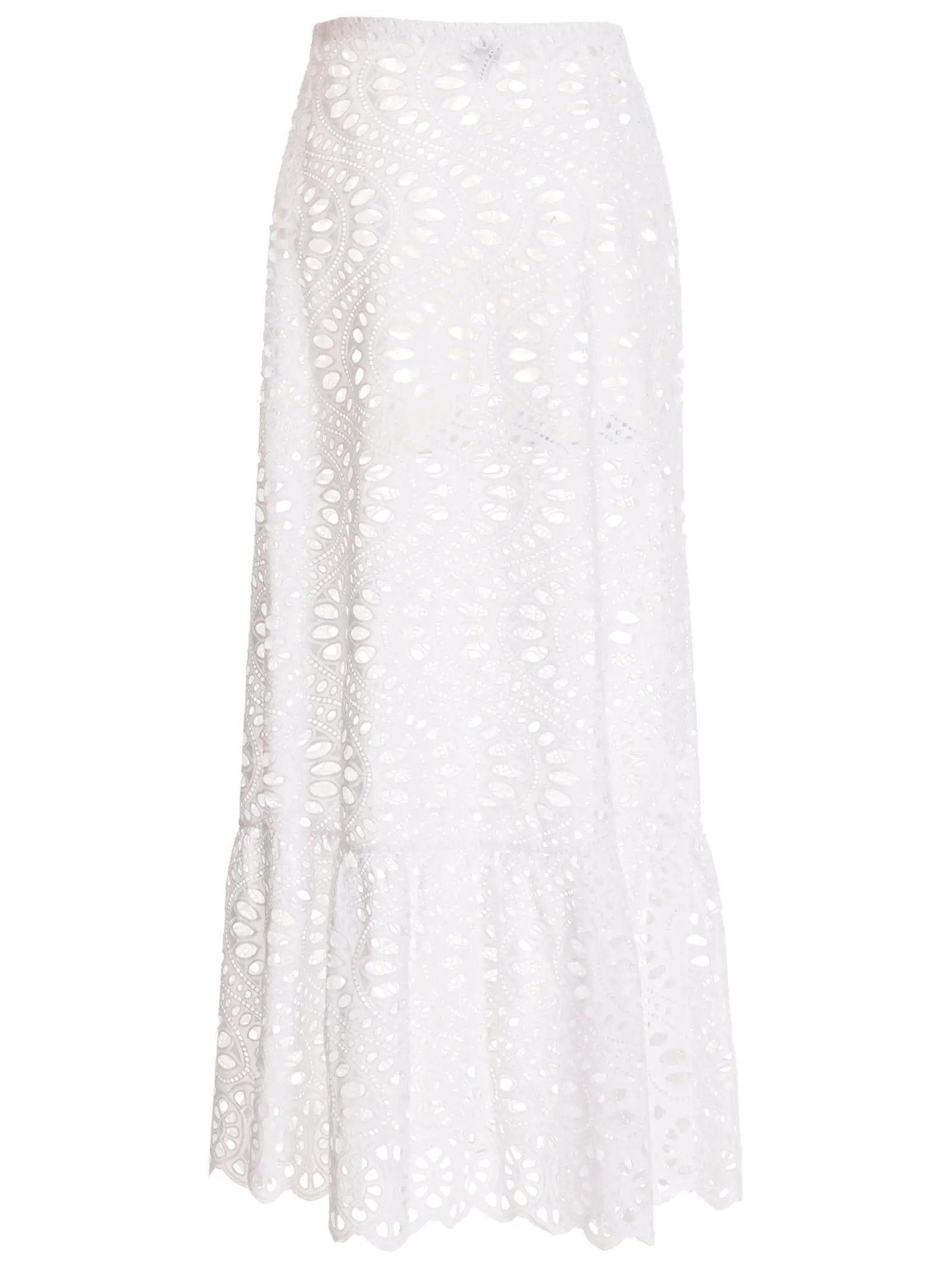Giambattista Valli Giambattista Valli White Cotton Mini Skirt